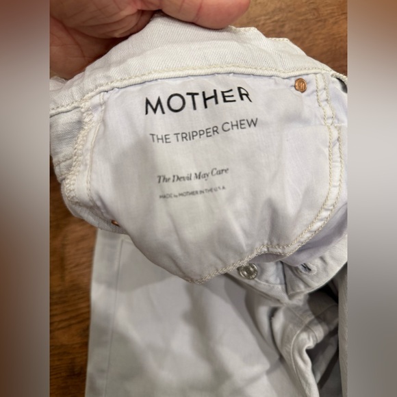 Mother Superior The Tripper Chew: Devil May Care Button Fly Jeans Baby Blue 28 - Picture 4 of 8